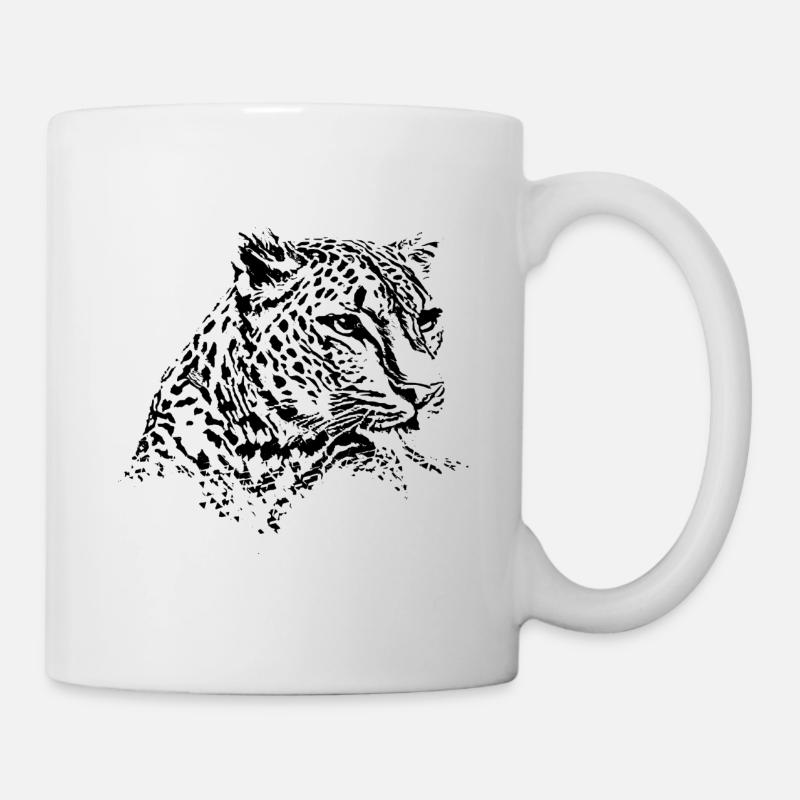 Leopard - Tasse - Weiß