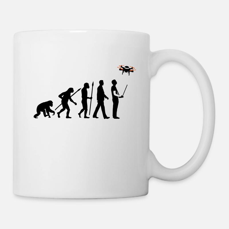 Evolution Modellflieger Drohne 4 Propeller - Tasse - Weiß