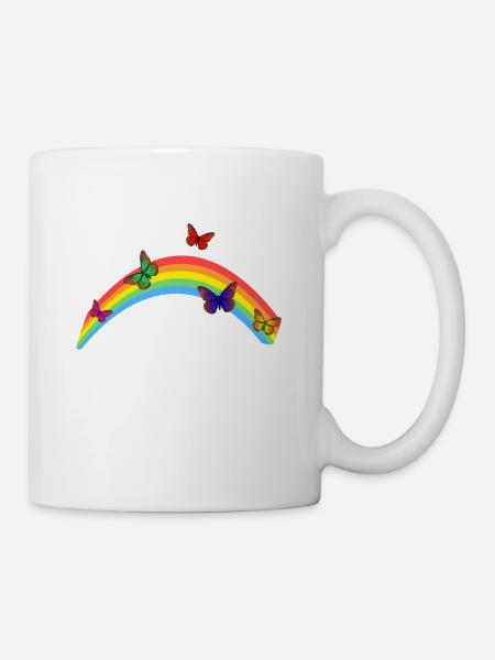 Butterfly rainbow - Mug - white