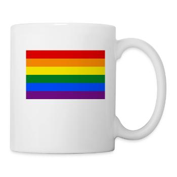 LGBTQ-Pride flag - Mug - white - Right