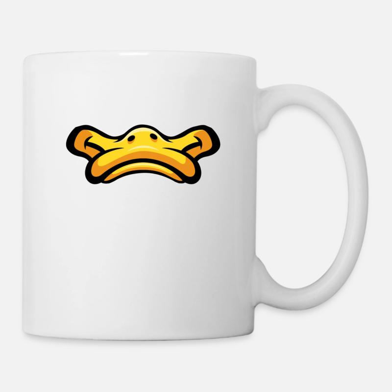 gesicht duck - Tasse - Weiß