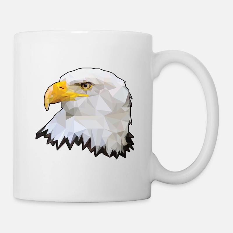 Polygone aigle à tête blanche - Mug blanc - blanc