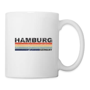 Hambourg Allemagne rétro lettrage design urbain - Mug blanc - blanc - Droite