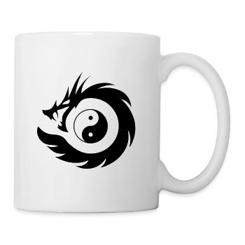 Dragon Yin Yang (v2) - Tasse - Weiß - Rechts