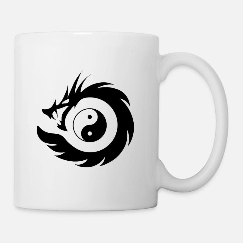 Dragon Yin Yang (v2) - Tasse - Weiß
