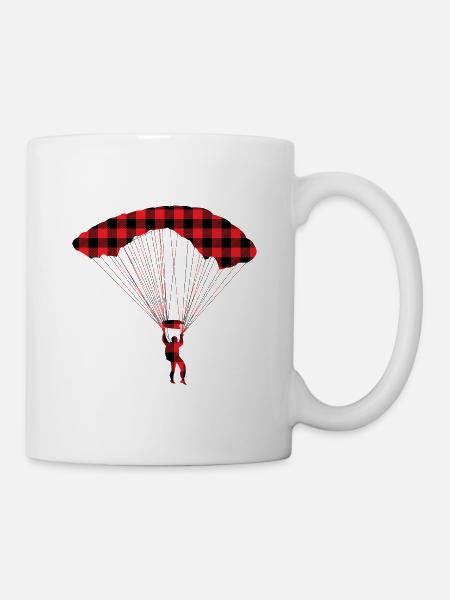 Fallschirm Skydiving Plaid - Tasse - Weiß