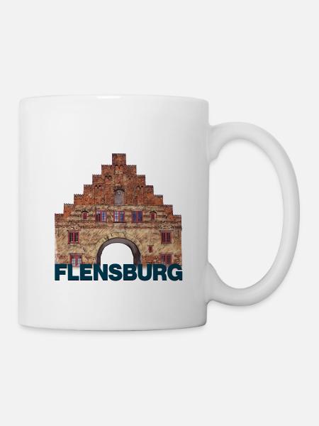 Nordertor Flensburg - Tasse - Weiß