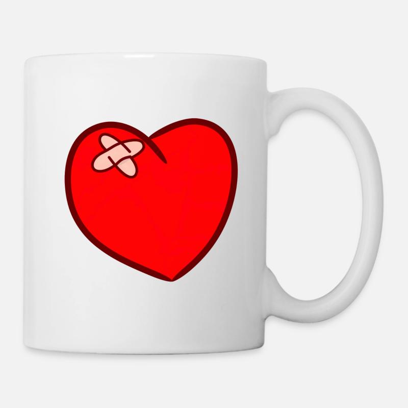 Herz verletzt - Tasse - Weiß