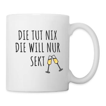 Sekt-Trinkerin Sekt-Party - Tasse - Weiß - Rechts