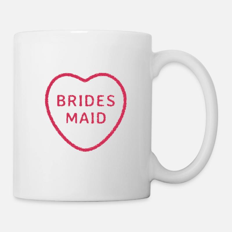 Bridesmaid Loveheart - Mug - white