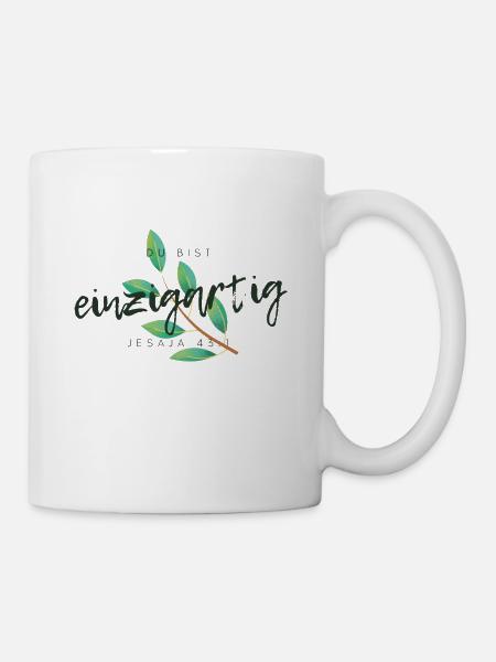 Du bist einzigartig Bibelvers melawerttext Jesaja - Tasse - Weiß