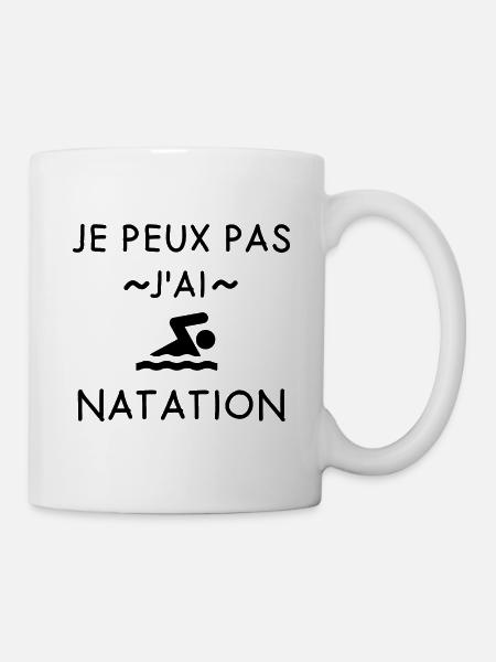Je peux pas j'ai natation - Mug blanc - blanc