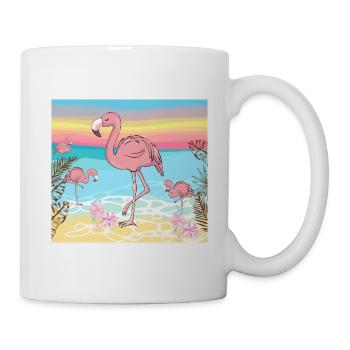 Flamingo - Tasse - Weiß - Rechts