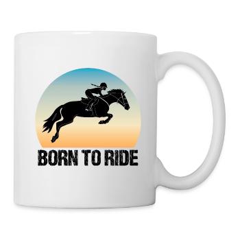 Born to Ride Horse Riding Girl - Mug - white - Right