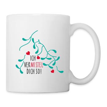 Mistelzweig Liebe für Paare - Tasse - Weiß - Rechts