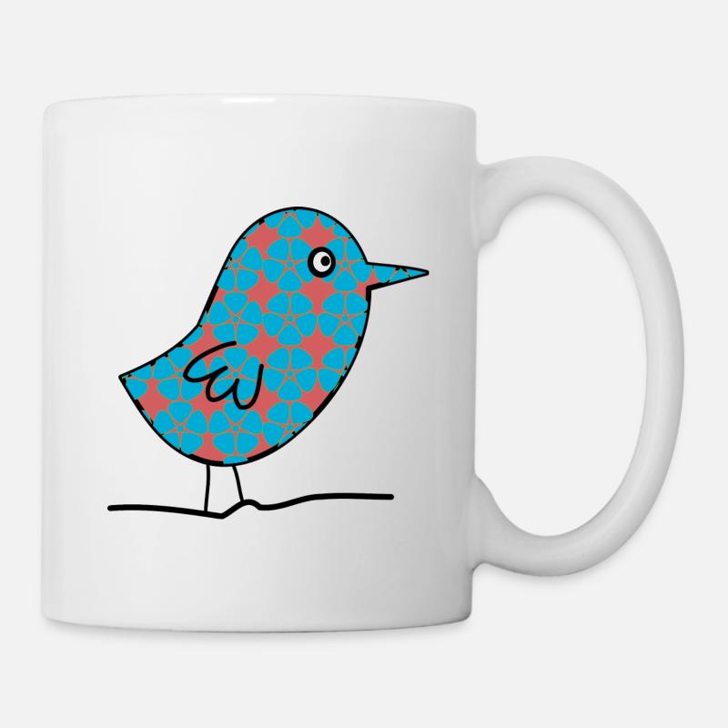 VOGEL. EULE. EULE. VOGEL. NACHT. NATUR - Tasse - Weiß
