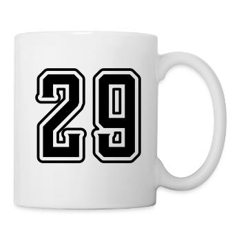 29 Zahl symbol - Tasse - Weiß - Rechts