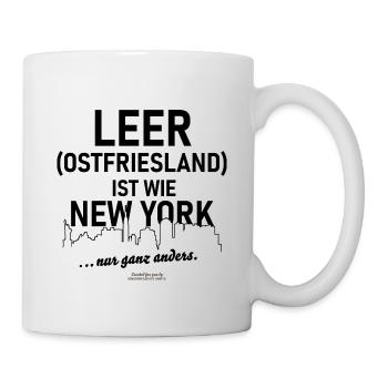 Leer ist wie New York - Tasse - Weiß - Rechts