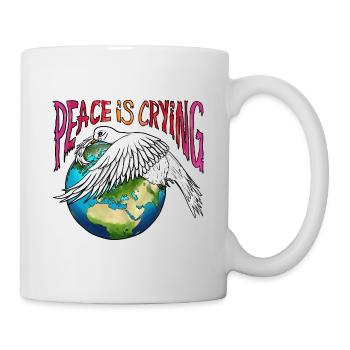 The Dove of Peace Weeps And Holds The Earth - Mug - white - Right