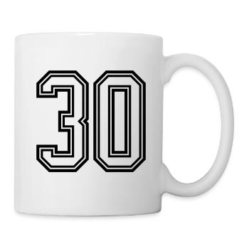 Symbole de 30 chiffres - Mug blanc - blanc - Droite