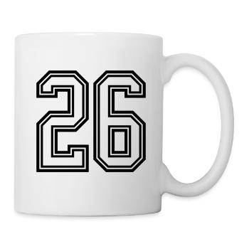 26 Zahl symbol - Tasse - Weiß - Rechts
