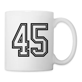45 number symbol - Mug - white - Right