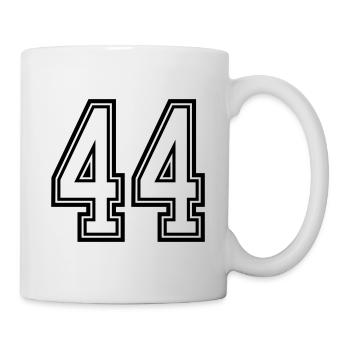 44 Zahl symbol - Tasse - Weiß - Rechts