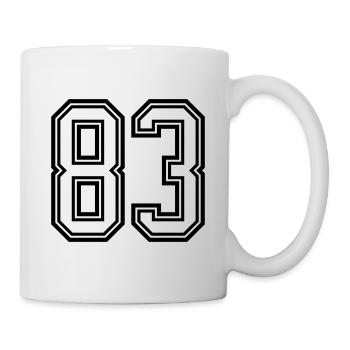 83 Symbole numérique - Mug blanc - blanc - Droite