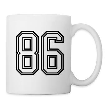 86 number symbol - Mug - white - Right
