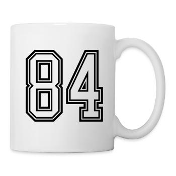 84 Zahl Symbol - Tasse - Weiß - Rechts