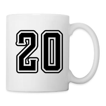 Symbole numérique 20 - Mug blanc - blanc - Droite