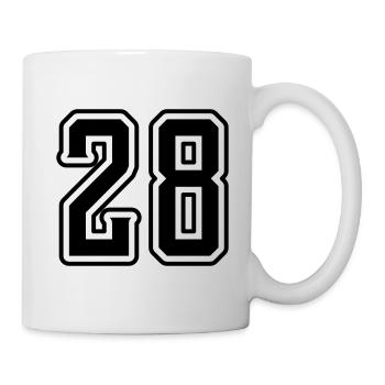 28 number symbol - Mug - white - Right