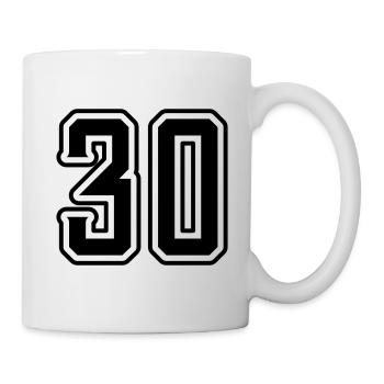 Symbole de 30 chiffres - Mug blanc - blanc - Droite
