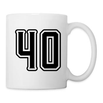 Symbole de 40 chiffres - Mug blanc - blanc - Droite