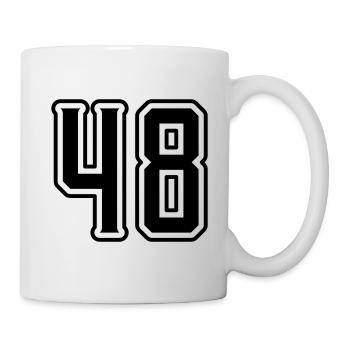 48 Zahl symbol - Tasse - Weiß - Rechts