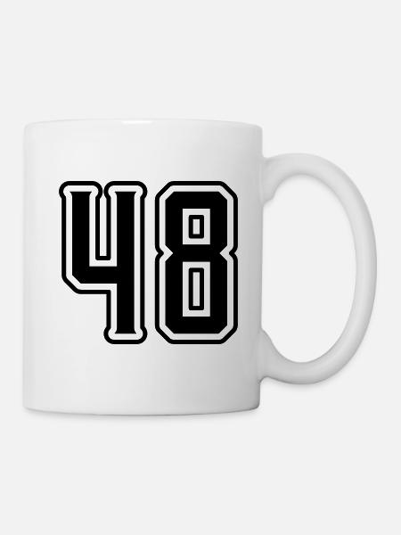 48 number symbol - Mug - white