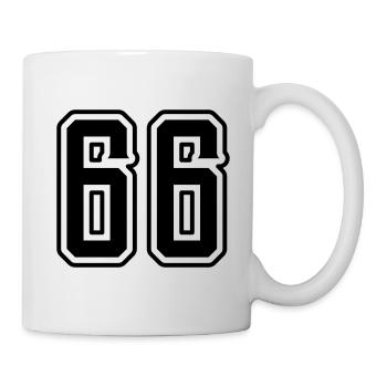 66 number symbol - Mug - white - Right