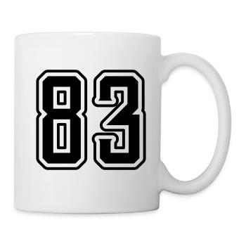 83 Symbole numérique - Mug blanc - blanc - Droite
