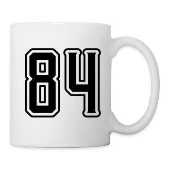 84 Zahl Symbol - Tasse - Weiß - Rechts