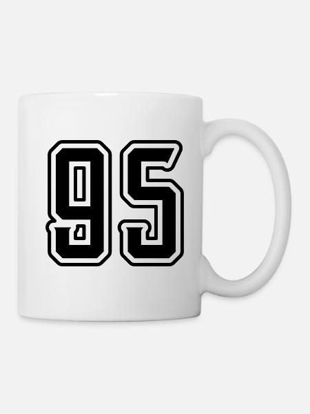 95 Zahl Symbol - Tasse - Weiß