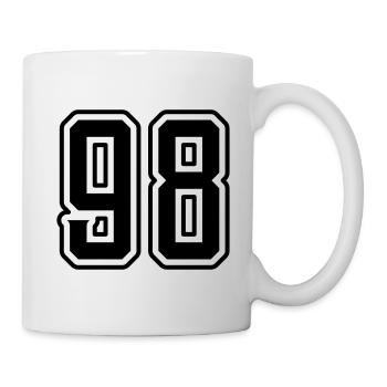 98 number symbol - Mug - white - Right