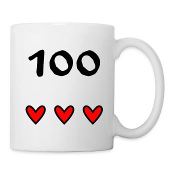 100 ANS. 100e ANNIVERSAIRE. ANNIVERSAIRE 100 ANS. - Mug blanc - blanc - Droite
