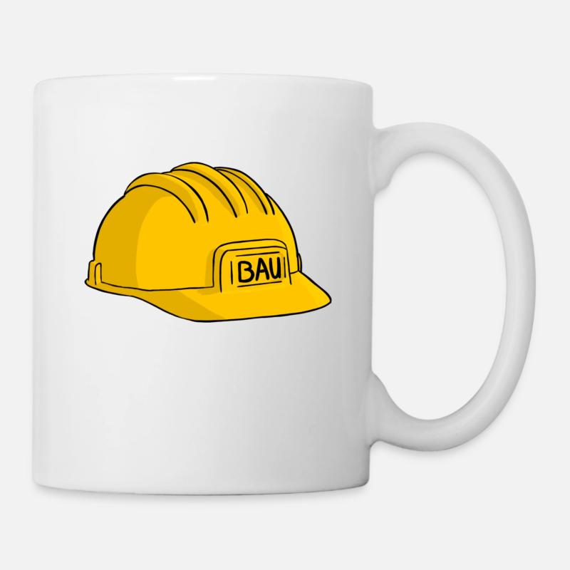 Bauarbeiter Helm Baustelle - Tasse - Weiß