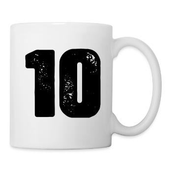 Maillot à 10 chiffres - Mug blanc - blanc - Droite
