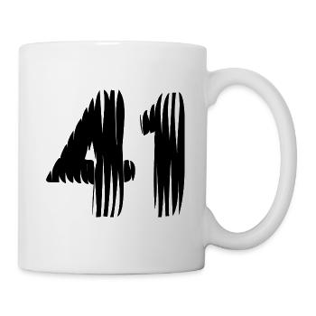 Maillot à 41 numéros - Mug blanc - blanc - Droite