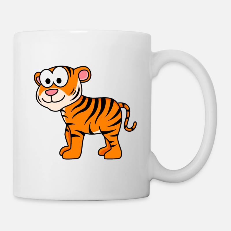 Tiger Comic Tier - Tasse - Weiß