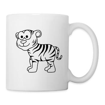 Tiger Comic Animal - Mug - white - Right