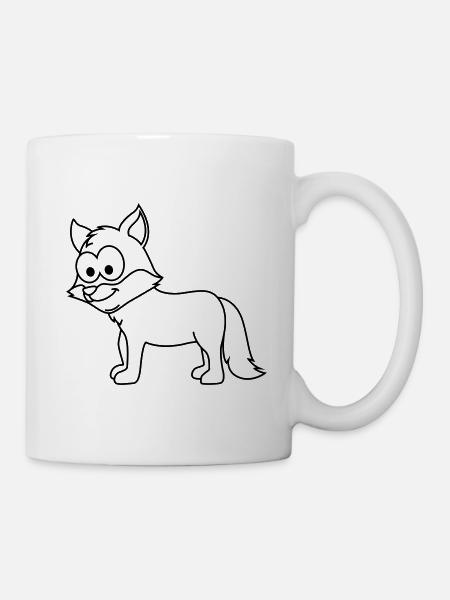 Fox Comic Animal - Mug blanc - blanc