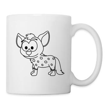 Hyène Comic Animal - Mug blanc - blanc - Droite
