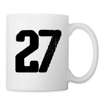 Maillot à 27 chiffres - Mug blanc - blanc - Droite